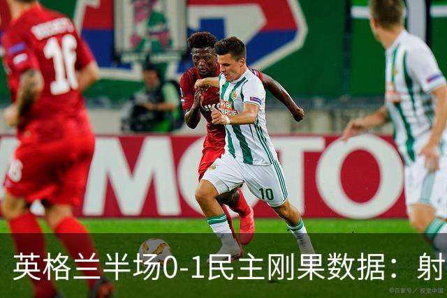 英格兰半场0-1民主刚果数据：射门8-3 射正4-1 预期进球1.31-0.69